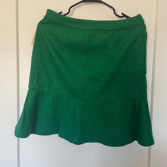 NWT - Maeve Green Wool Blend Ruffle Hem Skirt – Size 8 - Picture 4 of 9